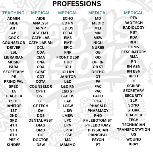 Vertical Badge Buddy 5 w / Title  (Acrylic 5" x 2.25") Choose Title