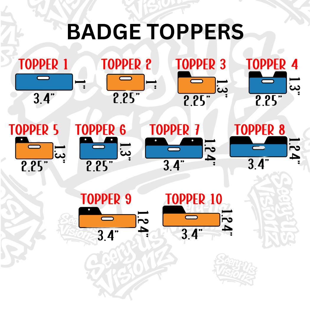 Acrylic Badge Topper Blanks – For ID Tags & More – Seery-Us Visionz