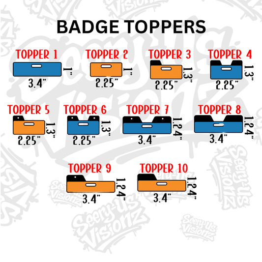 badges toppers