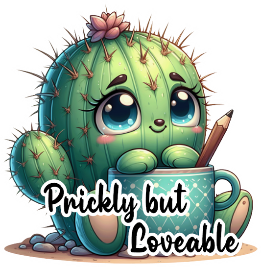 Prickly but Loveable- Custom Cut w/ Digital Download- 5 Pack