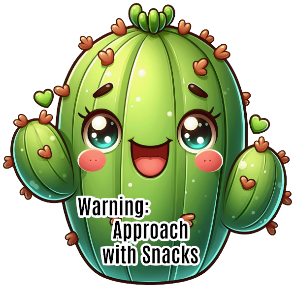 Cactus- Approach with Snacks- Custom Cut w/ Digital Download- 5 Pack