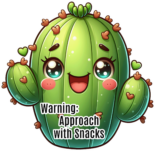 Cactus- Approach with Snacks- Custom Cut w/ Digital Download- 5 Pack