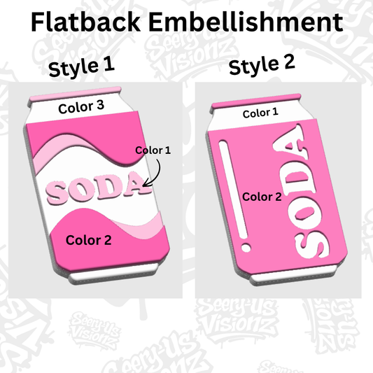 Soda Can - Embellishment Flatback Charm