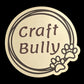 Gold round engraved medallion, Craft Bully with paw prints