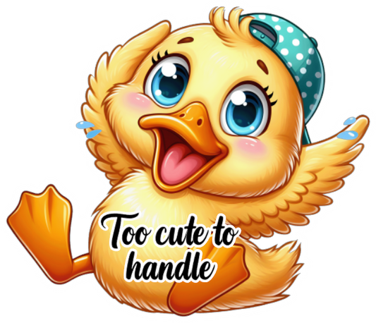 Duck-Too Cute- Custom Cut w/ Digital Download- 5 Pack