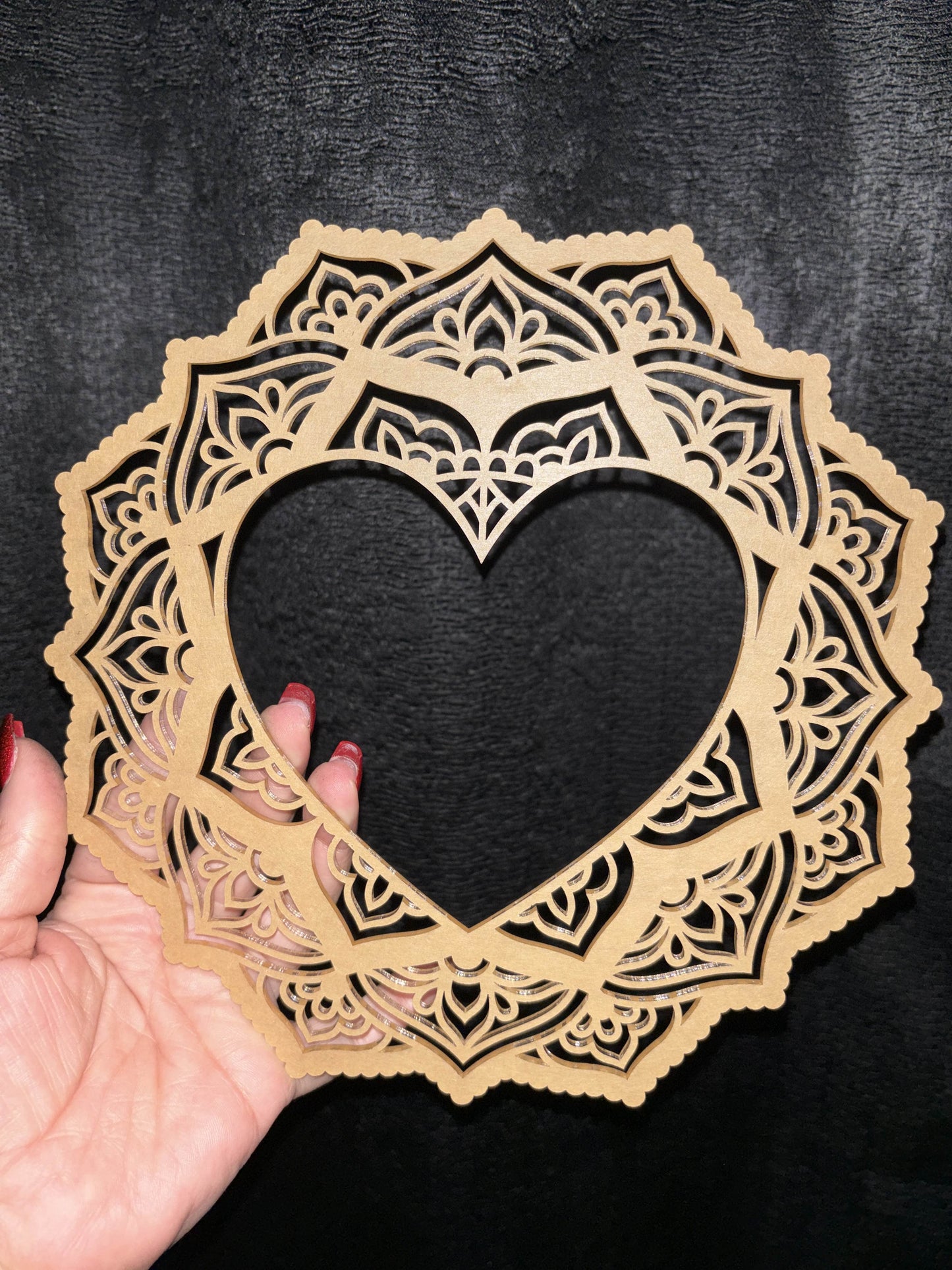 Acrylic Mandala Heart- Blank and ready for you