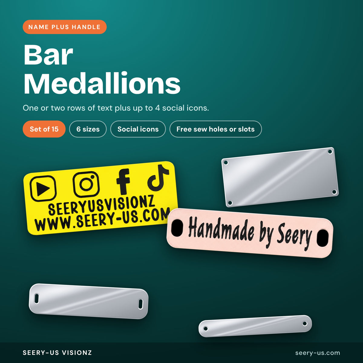 Bar Medallions, set of 15