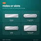 Bar medallion hole and slot options