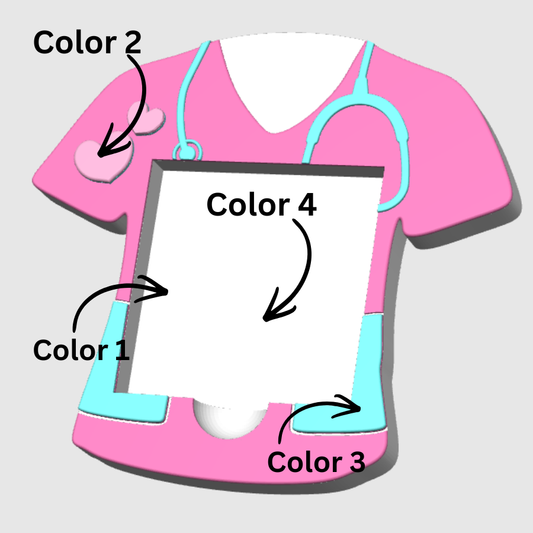 Scrub Top - Sticky Notes Holder