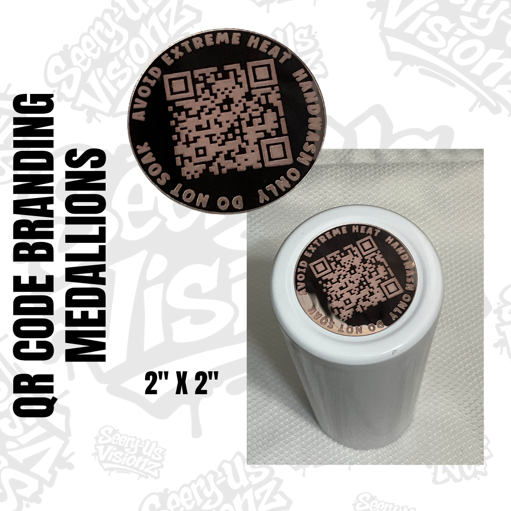 QR Code Branding Medallions 2" - Set of 15