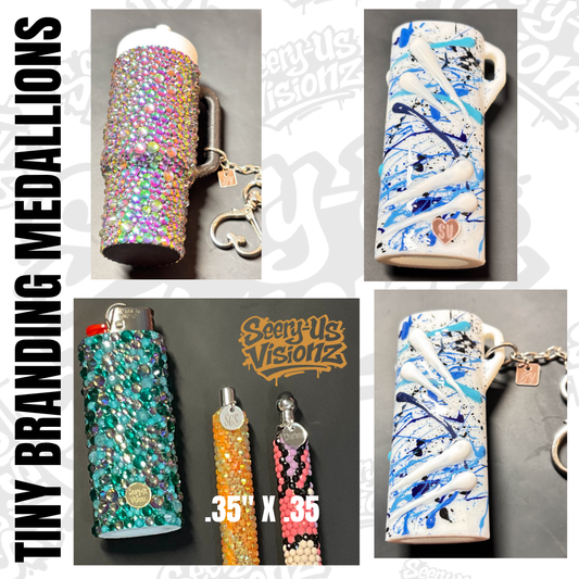 Tiny Branding Medallions .35" x .35" - Set of 15