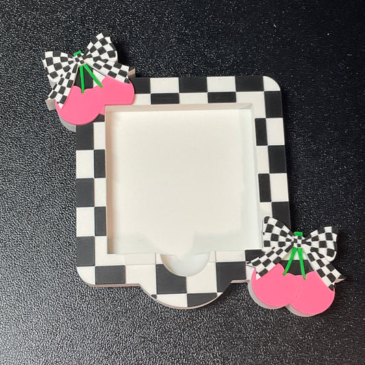 Checkered Cherry Sticky Note Holder