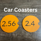 Car Coasters - Sublimation Acrylic 5 Pack