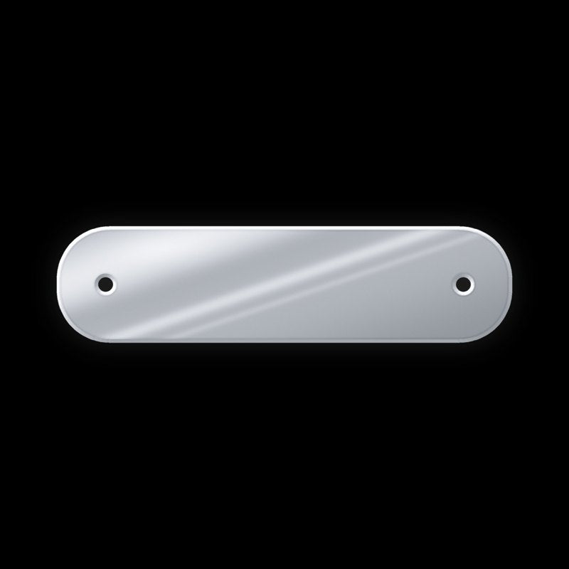 Silver long bar, about 1.6 by 0.4 inch, with 2 sew holes
