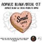 Smut Lover Heart adult themed acrylic blank with hole for crafting, novelty and 21+ gifts
