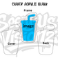 Straw Cup Acrylic Shaker