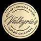 Gold round engraved medallion, Valkyrie's Custom Creations